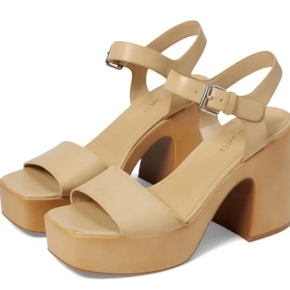 Nine West Cream Platform Sandals NEW women’s size 12